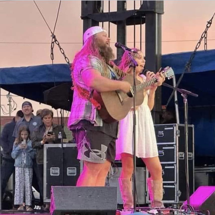 Eva performing live on stage